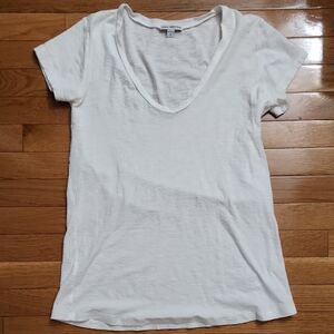 James Perse White Short Sleeve Tee